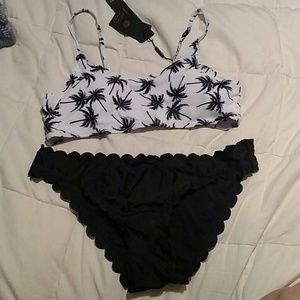 White and black bikini